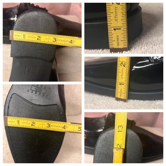 Mens Black Patent Leather Oxford Tuxedo Dress Shoes By Joseph Abboud 12W Wedding - Picture 12 of 16